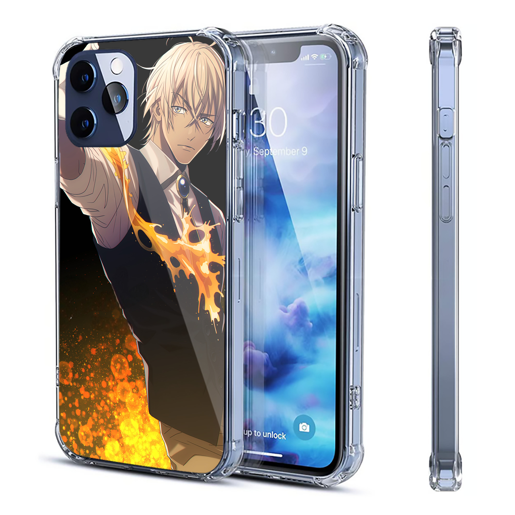 （画像用） 名探偵コナン Detective Conan 【iPhone 12シリーズ対応】透明スマホケース（クリアソフトケース）